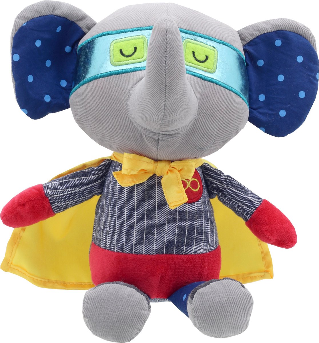 Wilberry | Super Hero | Olifant + Felicitatiekaart | Lief, stoer en aparte knuffels | Kwaliteitsproduct